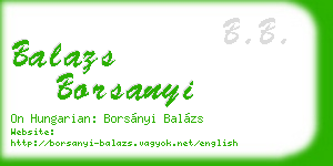 balazs borsanyi business card