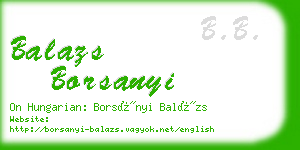 balazs borsanyi business card